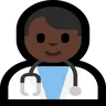 Man Health Worker: Dark Skin Tone Emoji 👨🏿‍⚕️ image - Microsoft Windows 10 Segoe UI Emoji style