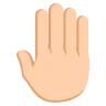 Raised Back Of Hand: Medium-Light Skin Tone Emoji 🤚🏼 image - EmojiTwo style