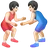 Men Wrestling: Light Skin Tone