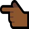 Backhand Index Pointing Left: Medium-Dark Skin Tone Emoji 👈🏾 image - Microsoft Windows 10 Segoe UI Emoji style