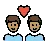 Couple With Heart: Man, Man, Medium Skin Tone