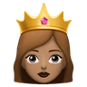 Princess: Medium Skin Tone Emoji 👸🏽 image - Huawei Harmony OS style
