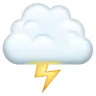 Cloud With Lightning Emoji 🌩 image - WhatsApp style