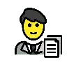 Man Office Worker Emoji 👨‍💼 image - OpenMoji style