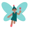 Fairy: Medium Skin Tone Emoji 🧚🏽 image - Tossface style