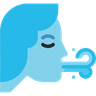 Viento soplando cara Emoji 🌬 image - Skype style