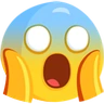 Cara gritando de miedo Emoji 😱 image - Facebook Messenger (2016) style