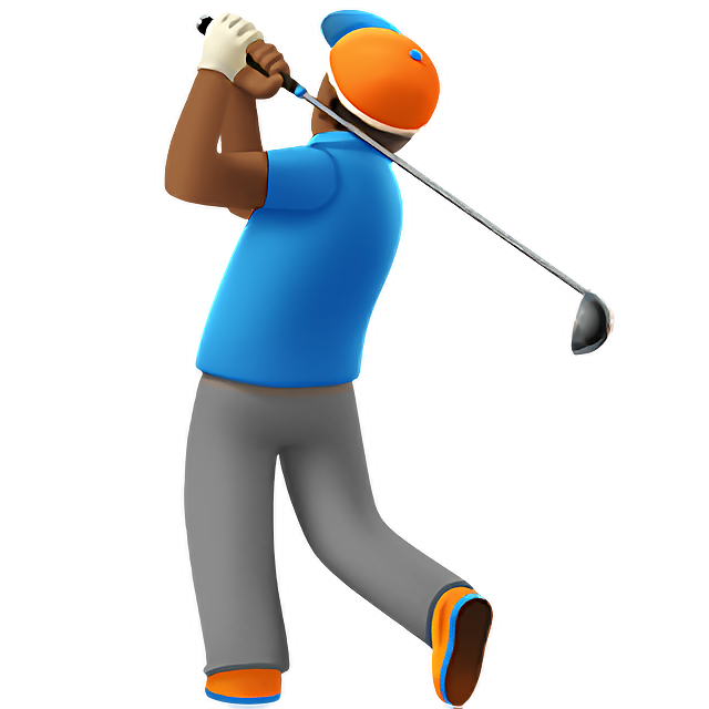 Man Golfing: Medium-Dark Skin Tone