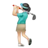 Woman Golfing: Light Skin Tone Emoji 🏌🏻‍♀️ image - WhatsApp style