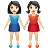 Women Holding Hands: Light Skin Tone, Medium-Dark Skin Tone