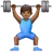 Man Lifting Weights: Medium-Dark Skin Tone