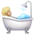 Person Taking Bath: Medium-Light Skin Tone