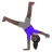 Woman Cartwheeling: Dark Skin Tone