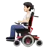 Person In Motorized Wheelchair: Light Skin Tone