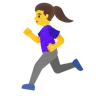 Woman Running Emoji 🏃‍♀️ image - Google Noto Color style