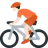 Person Biking: Light Skin Tone