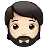 Person: Light Skin Tone, Beard