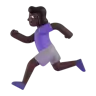Woman Running: Dark Skin Tone Emoji 🏃🏿‍♀️ image - Microsoft 3D Fluent style
