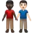 Men Holding Hands: Dark Skin Tone, Light Skin Tone