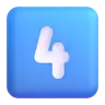 Keycap: 4 Emoji 4️⃣ image - Microsoft 3D Fluent style