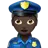 Woman Police Officer: Dark Skin Tone