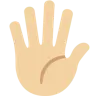 Hand With Fingers Splayed: Medium-Light Skin Tone Emoji 🖐🏼 image - Twitter / X (Twemoji) style