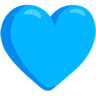 Cœur bleu Emoji 💙 image - Facebook Messenger (2016) style