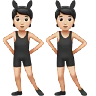 People With Bunny Ears: Light Skin Tone Emoji 👯🏻 image - Apple style