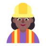 Woman Construction Worker: Medium-Dark Skin Tone Emoji 👷🏾‍♀️ image - Microsoft Classic 2D style