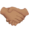 Handshake: Medium Skin Tone Emoji 🤝🏽 image - Apple style