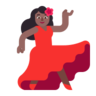 Woman Dancing: Medium-Dark Skin Tone Emoji 💃🏾 image - Microsoft Classic 2D style