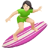 Woman Surfing: Light Skin Tone Emoji 🏄🏻‍♀️ image - Apple style