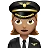 Woman Pilot: Medium Skin Tone