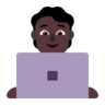 Technologist: Dark Skin Tone Emoji 🧑🏿‍💻 image - Microsoft Classic 2D style