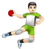 Man Playing Handball: Light Skin Tone Emoji 🤾🏻‍♂️ image - WhatsApp style