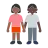 Women Holding Hands: Medium-Dark Skin Tone, Dark Skin Tone
