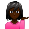Woman Tipping Hand: Dark Skin Tone Emoji 💁🏿‍♀️ image - Emojidex style