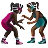 Women Wrestling: Dark Skin Tone, Medium-Dark Skin Tone