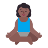 Woman In Lotus Position: Medium-Dark Skin Tone Emoji 🧘🏾‍♀️ image - Microsoft Classic 2D style