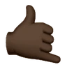 Call Me Hand: Dark Skin Tone Emoji 🤙🏿 image - Huawei Harmony OS style