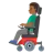 Man In Motorized Wheelchair: Medium-Dark Skin Tone