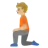 Person Kneeling: Medium-Light Skin Tone