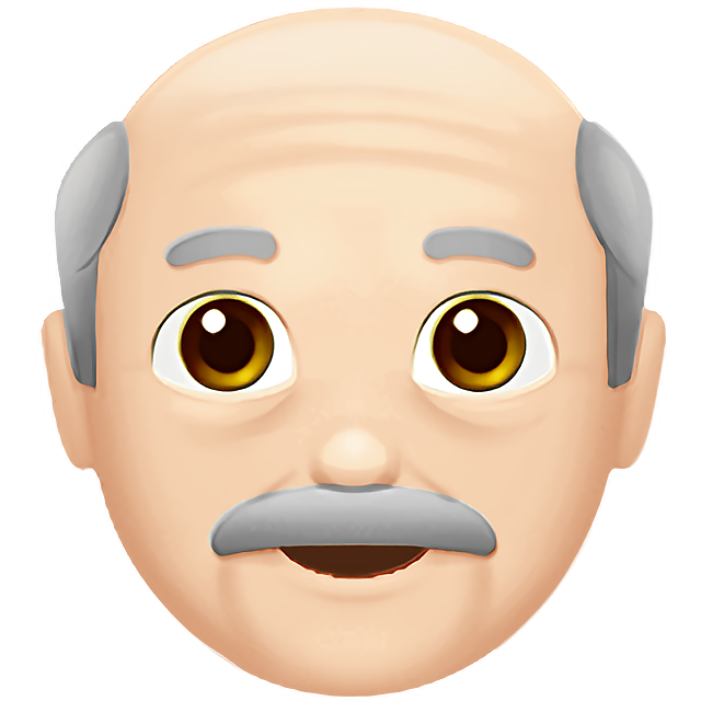Old Man: Light Skin Tone