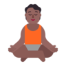 Person In Lotus Position: Medium-Dark Skin Tone Emoji 🧘🏾 image - Microsoft Classic 2D style