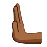 Leftwards Pushing Hand: Medium-Dark Skin Tone Emoji 🫷🏾 image - Google Noto Color Animated style