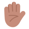 Raised Hand: Medium Skin Tone Emoji ✋🏽 image - Microsoft Classic 2D style