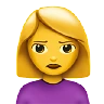 Woman Pouting Emoji 🙎‍♀️ image - Apple style