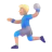 Man Playing Handball: Medium-Light Skin Tone