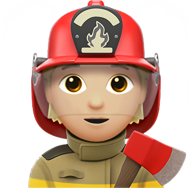 Firefighter: Medium-Light Skin Tone