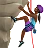 Woman Climbing: Medium-Dark Skin Tone
